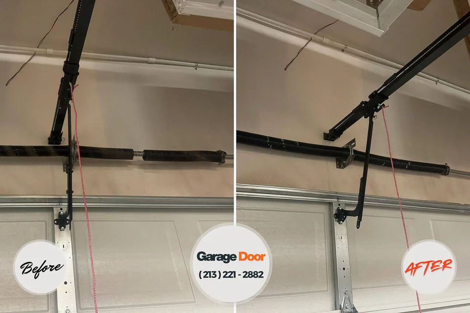 Before and after: garage door repair Mount Penn, PA